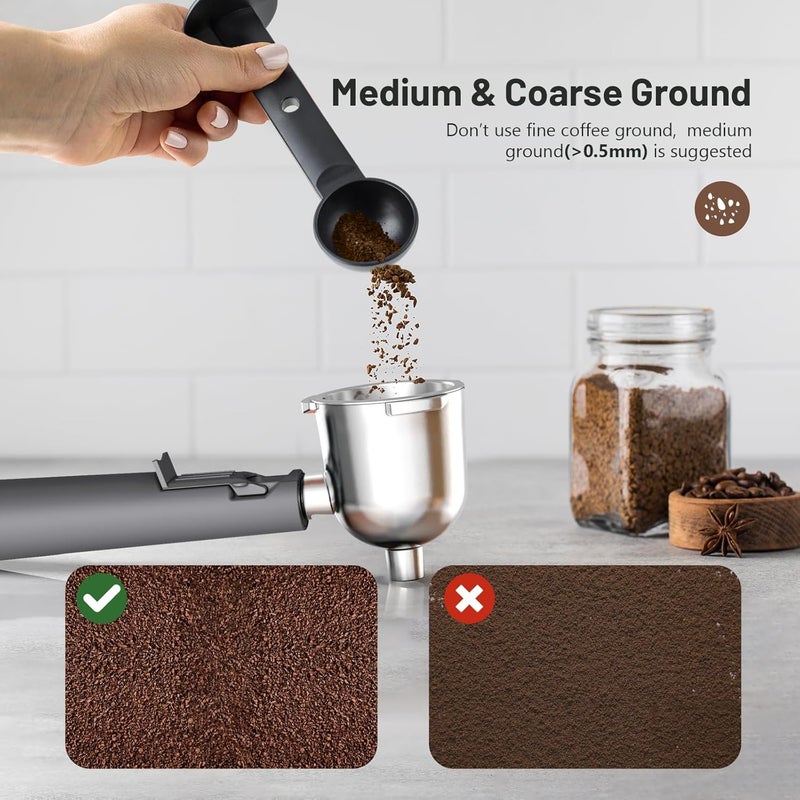 KEENSTAR 3.5Bar Espresso Machine with Milk Frother, 800W Compact Espresso and Cappuccino Machine with Preheating Function, 4 Cup Espresso Maker for Cappuccino or Latte, Gift for Coffee Lover - Image 5